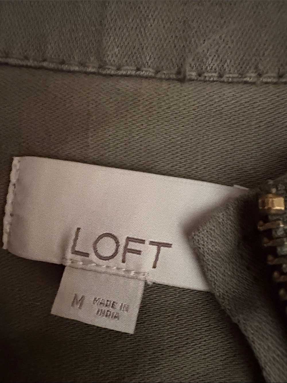 LOFT Sage Green Utility Jacket with Drawstring Hem - Picture 2 of 7